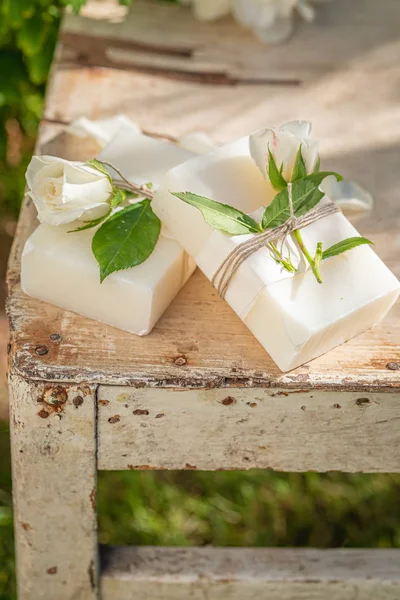 Delicate and fragrant rose soap good for skin — Stock Photo, Image