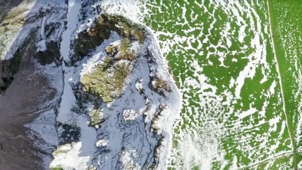 Majestätische Luftaufnahme des Seceda-Gipfels in Südtirol, Dolomiten — Stockvideo