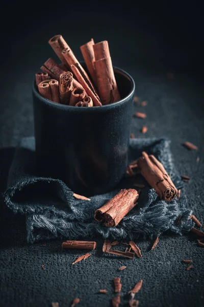 Heap of cinnamon sticks made of butter and sugar — Stock Photo, Image