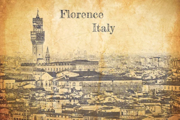 피렌체의 양식의 스케치 이탈리아 — 스톡 사진