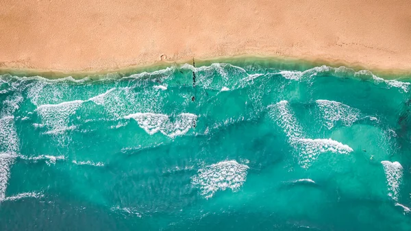 Top View Blue Waves Baltic Sea Αεροφωτογραφία Πολωνία — Φωτογραφία Αρχείου