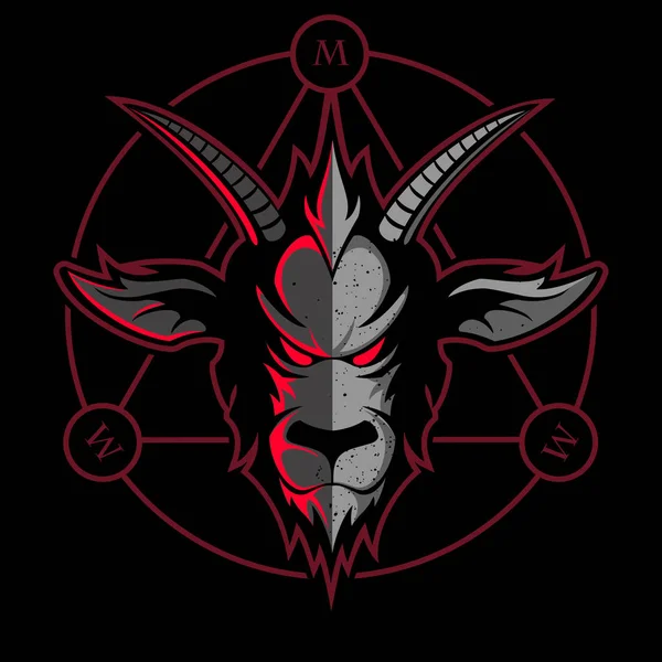 Goat Face Stiliserad Vektor Symbol Vektor Goat Logo — Stock vektor