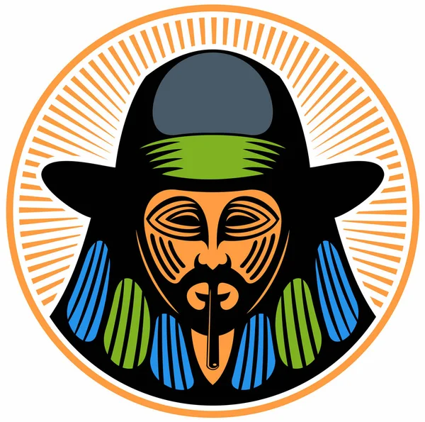 Dios Maya Maximon Concepto Logotipo Vectorial — Archivo Imágenes Vectoriales