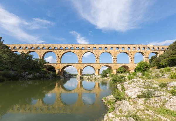 Avignon Provence Fransa Yakınlarındaki Roma Kemeri Pont Gard — Stok fotoğraf