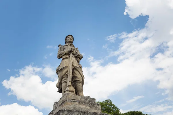 Statua Commemorativa Prima Guerra Mondiale Gordes Provenza Francia — Foto Stock
