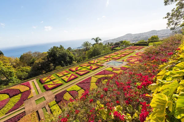 Panorama van de botanische tuin en Funchal, Madeira — Stockfoto