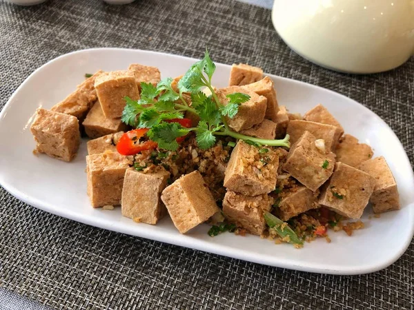 Sel Chinois Tofu Piment Plat Traditionnel Cuisine Chinoise Servir Restaurant — Photo