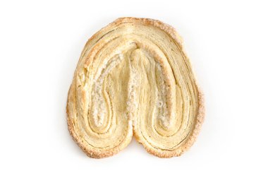 Kulak tatlı ekmek, beyaz arka plan üzerinde izole Oreja geleneksel Meksika fırın