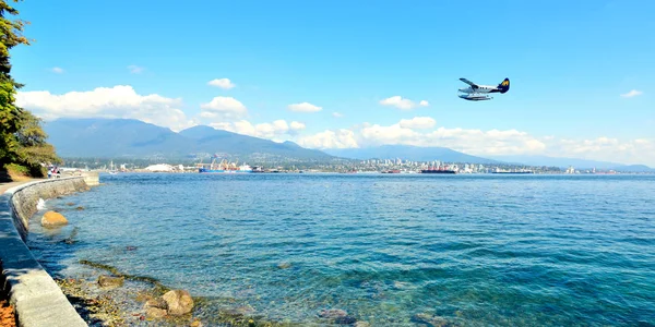 Vancouver Sep 2018 Vancouver Harbour Desde Punto Brockton Avión Harbour —  Fotos de Stock