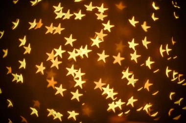 Bokeh star shaped symbol, real photographic effect taked with vintage lens clipart