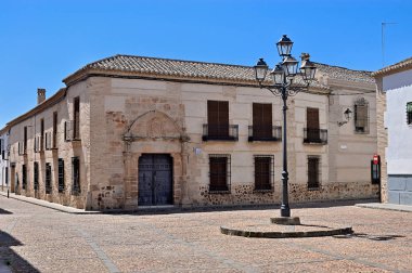 Almagro 'daki Plaza de Santo Domingo, Castilla La Mancha, İspanya