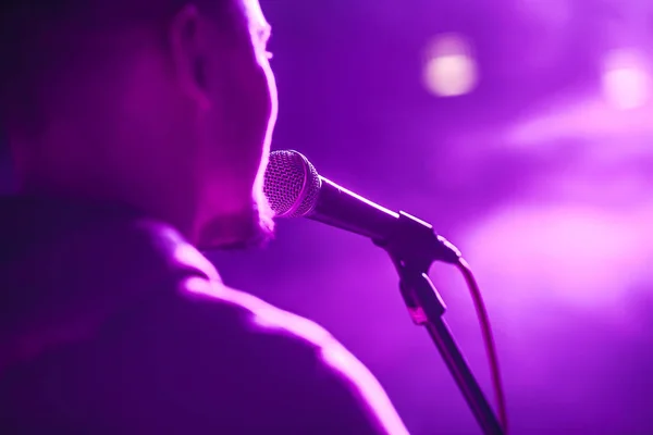 Mikrofon ayrıntılı arka plan. kaya