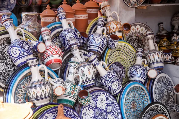 Ceramikę na marokańskim bazarze — Zdjęcie stockowe