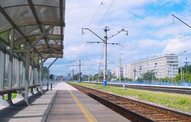 Tren istasyonu kentsel peyzaj