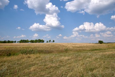 tepeler, ağaçlar, tarlalar, gökyüzü, güneş, bulut manzara