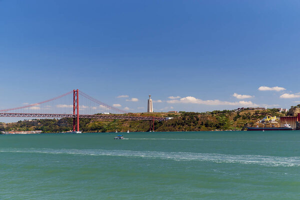 Bridge April 25-de Abril, connecting Lisbon 