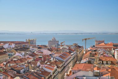 Lizbon'un kalbinde panoramik hava manzarası