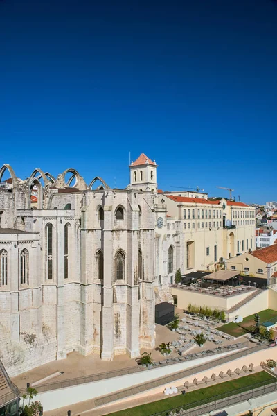 Panoramische luchtfoto in het hart van Lissabon — Stockfoto