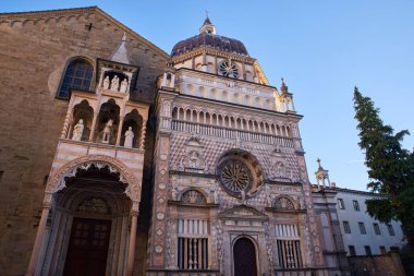 Bergamo tarihi merkezi üzerinde pitoresk görünümü