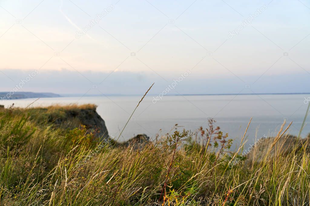 Beautiful view of Stepan Razin rock, Volga river