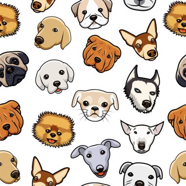 Düz köpek kafası gökadlar vektör sanat