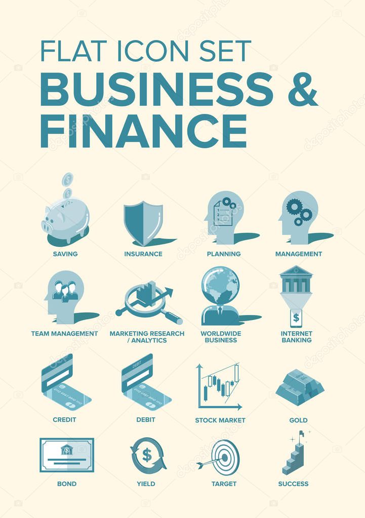 Business & Finance Flat Icons
