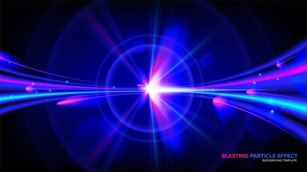 Illustration Der Teilchenbeschleunigung Mit Explosiver Wirkung Eignet Sich Als Hintergrund — Stockvektor