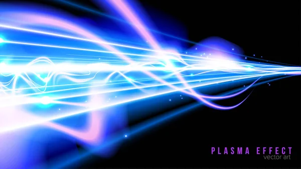 Illustratie Van Plasma Beam Effect Kunststijl Borstel Het Geschikt Voor — Stockvector