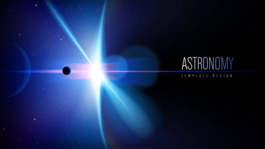 Astronomi tema şablon tasarım