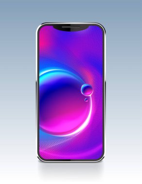 Akıllı telefon duvar kağıdı için soyut grafik İllüstrasyon. 