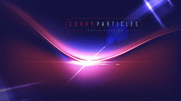 Vector içinde Curvy parçacık hareketinin arka plan şablonu. Bu bir şablon olarak olmak için uygundur, bilim veya teknoloji ilgili tema açılış sayfası.
