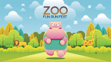 Zoo Run Fun Fest clipart