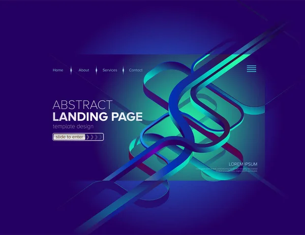 Diseño abstracto de la Landing Page — Vector de stock