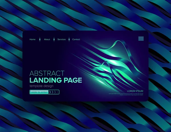 Diseño abstracto de la Landing Page — Vector de stock