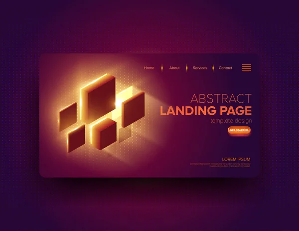 Diseño abstracto de la Landing Page — Vector de stock