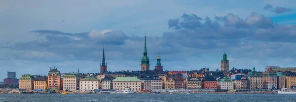 Una Foto Gamla Stan Città Vecchia Presa Dalla Baia Stoccolma — Foto Stock