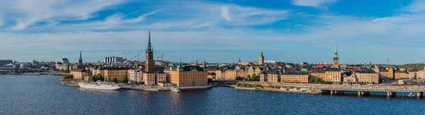 Panorama Della Città Stoccolma Incentrato Principalmente Sul Centro Storico — Foto Stock