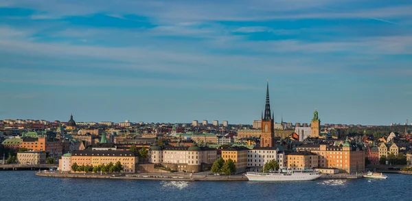 Zdjęcie Starego Miasta Sztokholmie Zachodzie Słońca Gamla Stan — Zdjęcie stockowe