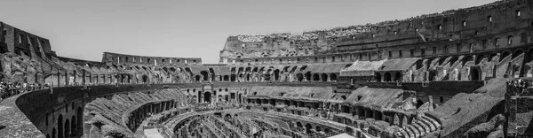Чорно Білі Зображення Всередині Колізей Римі — стокове фото