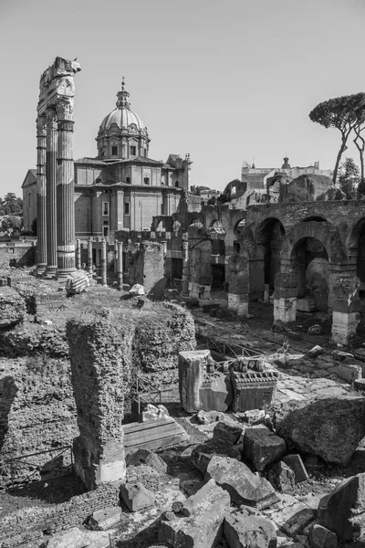 Uma Imagem Preto Branco Templo Vénus Genetrix Roma — Fotografia de Stock