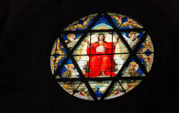 Basel Minster (Basel içinde vitray sanatının resim).