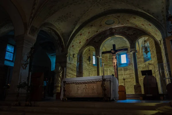 Uma Imagem Cripta Subterrânea Igreja San Fermo Maggiore Verona — Fotografia de Stock