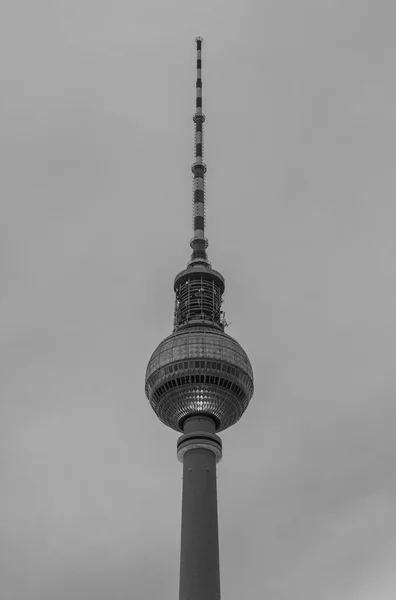 Black White Picture Berliner Fernsehturm Berlin — Stock Photo, Image