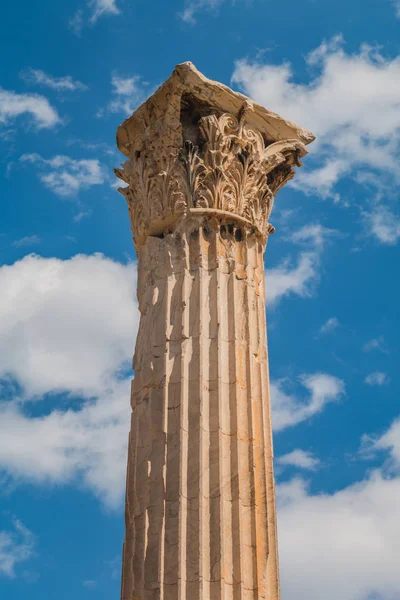 Una Imagen Una Las Columnas Del Templo Zeus Olímpico Atenas —  Fotos de Stock