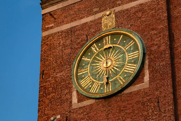 Uma Imagem Torre Relógio Catedral Wawel — Fotografia de Stock