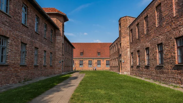 Uma Imagem Dos Edifícios Administrativos Museu Auschwitz Birkenau — Fotografia de Stock