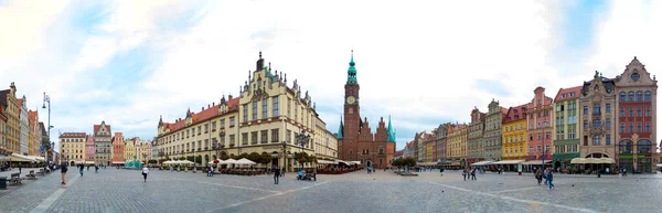 Панорама Рыночной Площади Вроцлаве — стоковое фото