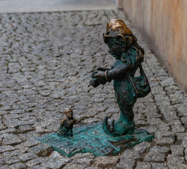 Picture One Many Gnome Statues Peppered Wroclaw — Stock Photo, Image