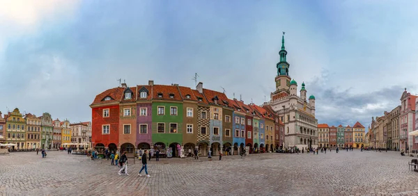 Panorama Starego Rynku Poznaniu — Zdjęcie stockowe