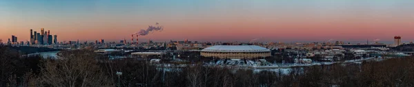 Панорама Москвы Снятая Воробьиной Горы — стоковое фото